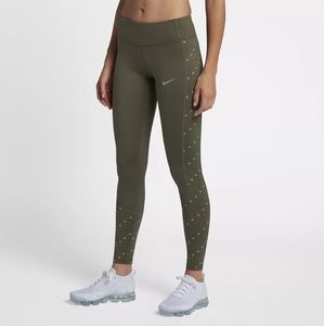 Nike Dri-Fit Running Tights Olive Green